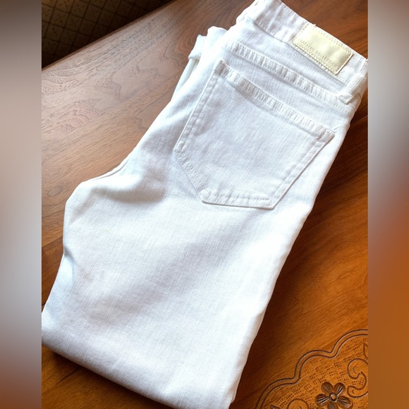 Bright white Trafaluc crop cotton jeans NEW condition thick and soft size 2 - Picture 2 of 11